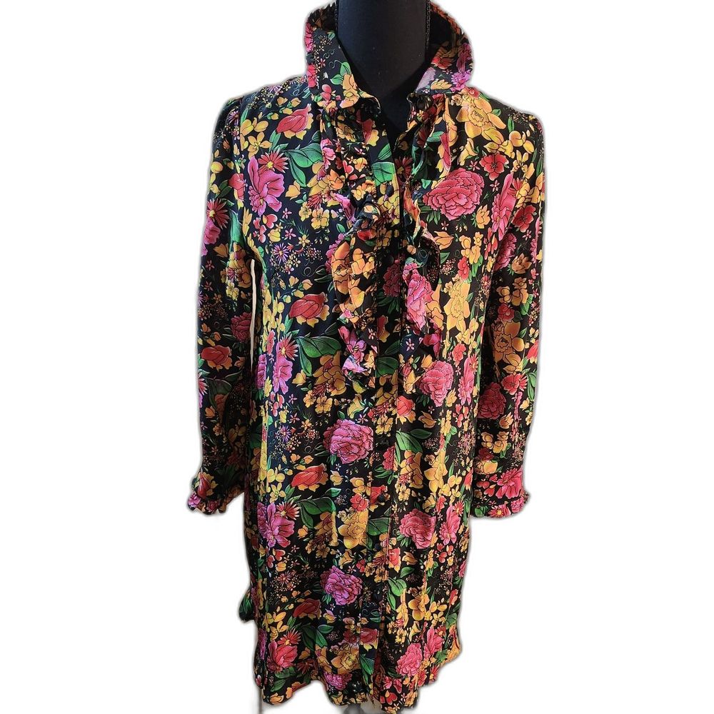 Dieuthanh Haute Couture floral, retro dress size small